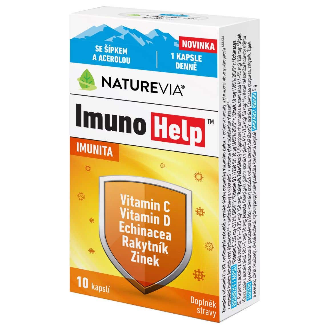 NatureVia ImunoHelp 10 rostlinných kapslí