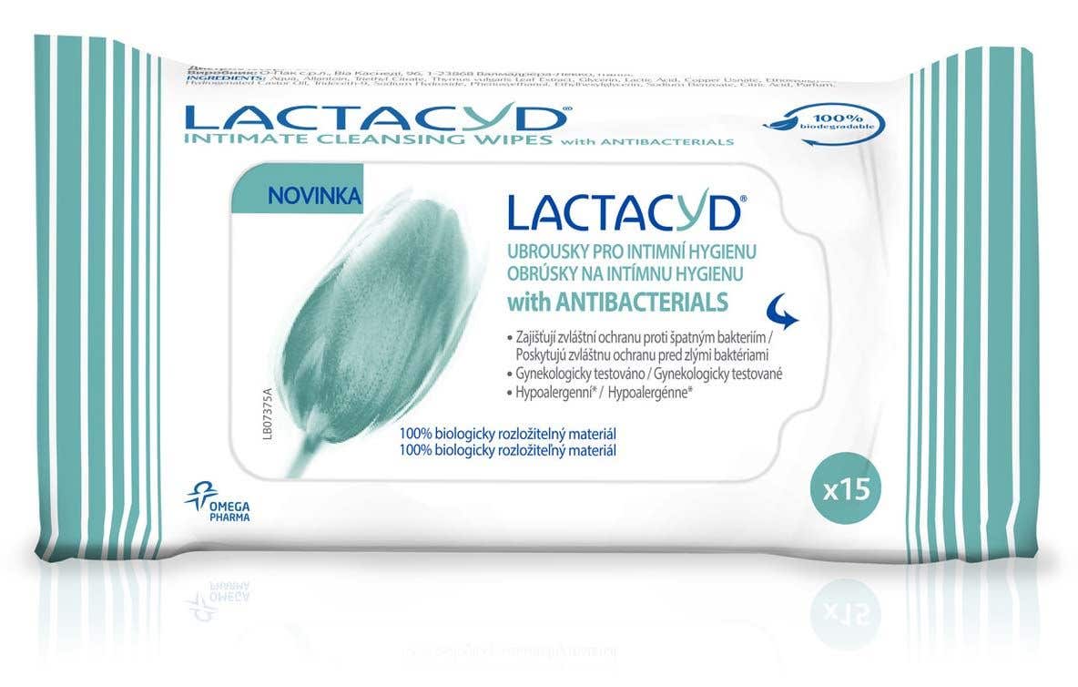 Lactacyd Ubrousky antibakteriální 15 ks