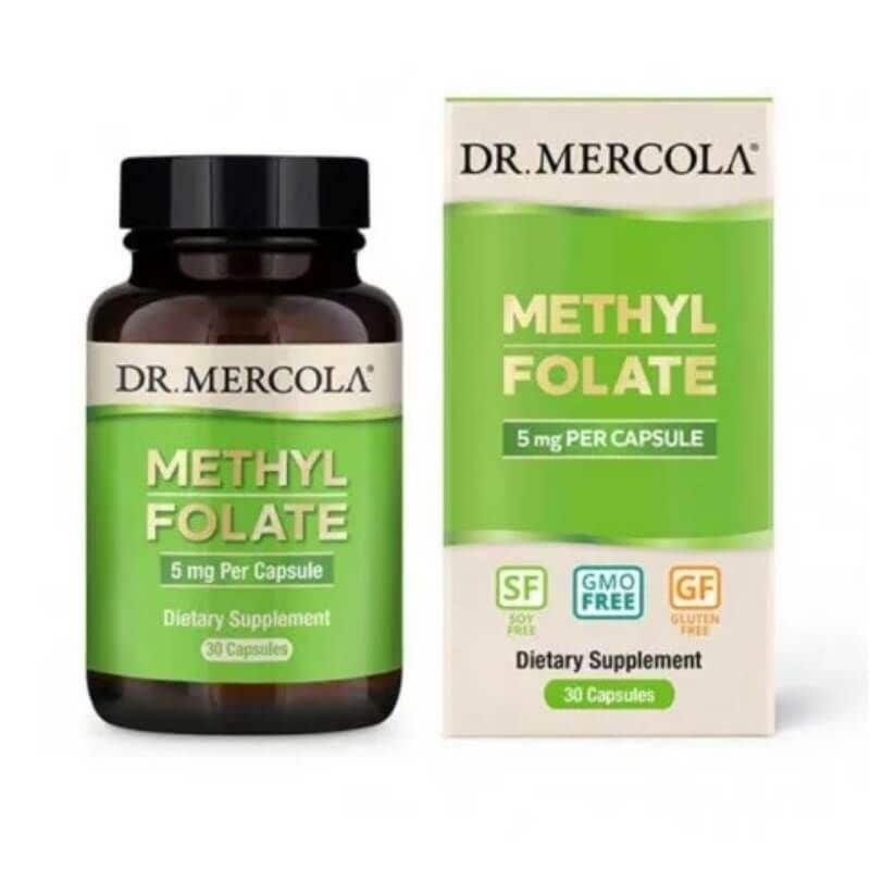 Dr. Mercola Methyl Folate – Kyselina listová v aktivní formě 5 mg 30 kapslí