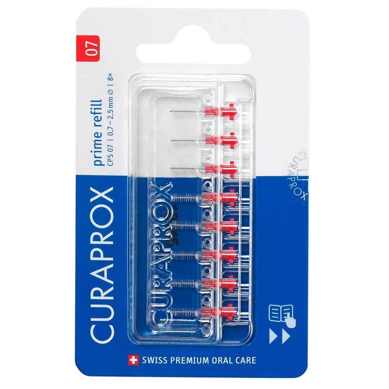 Curaprox CPS 07 prime refill mezizubní kartáčky 8 ks červené