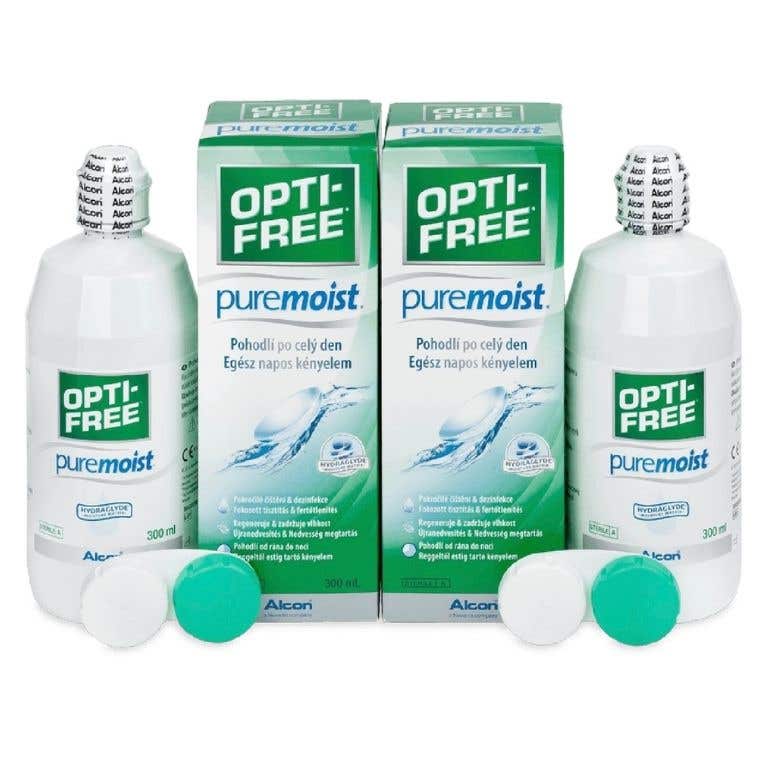 Alcon Opti-Free PureMoist roztok na kontaktní čočky 2 x 300 ml s pouzdrem