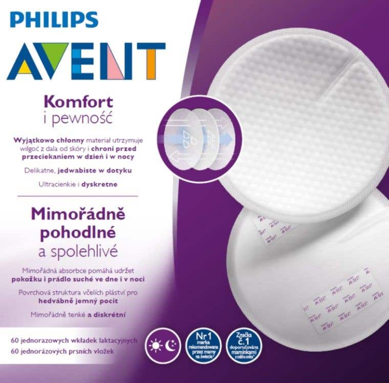 Avent Prsné vložky jednorazové 60 ks