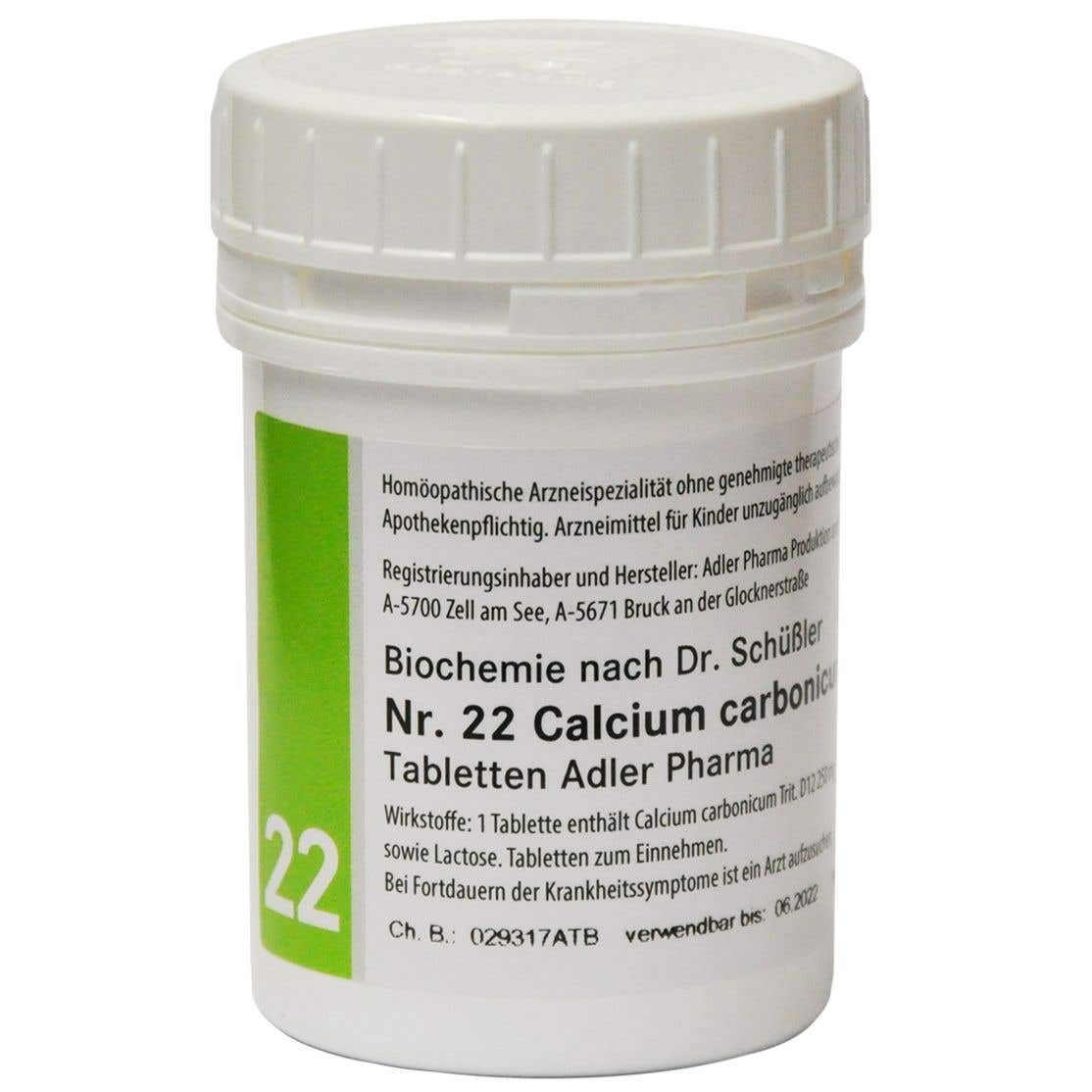 Adler Pharma Schüsslerovy soli – Nr. 22 Calcium carbonicum D12 400 tablet