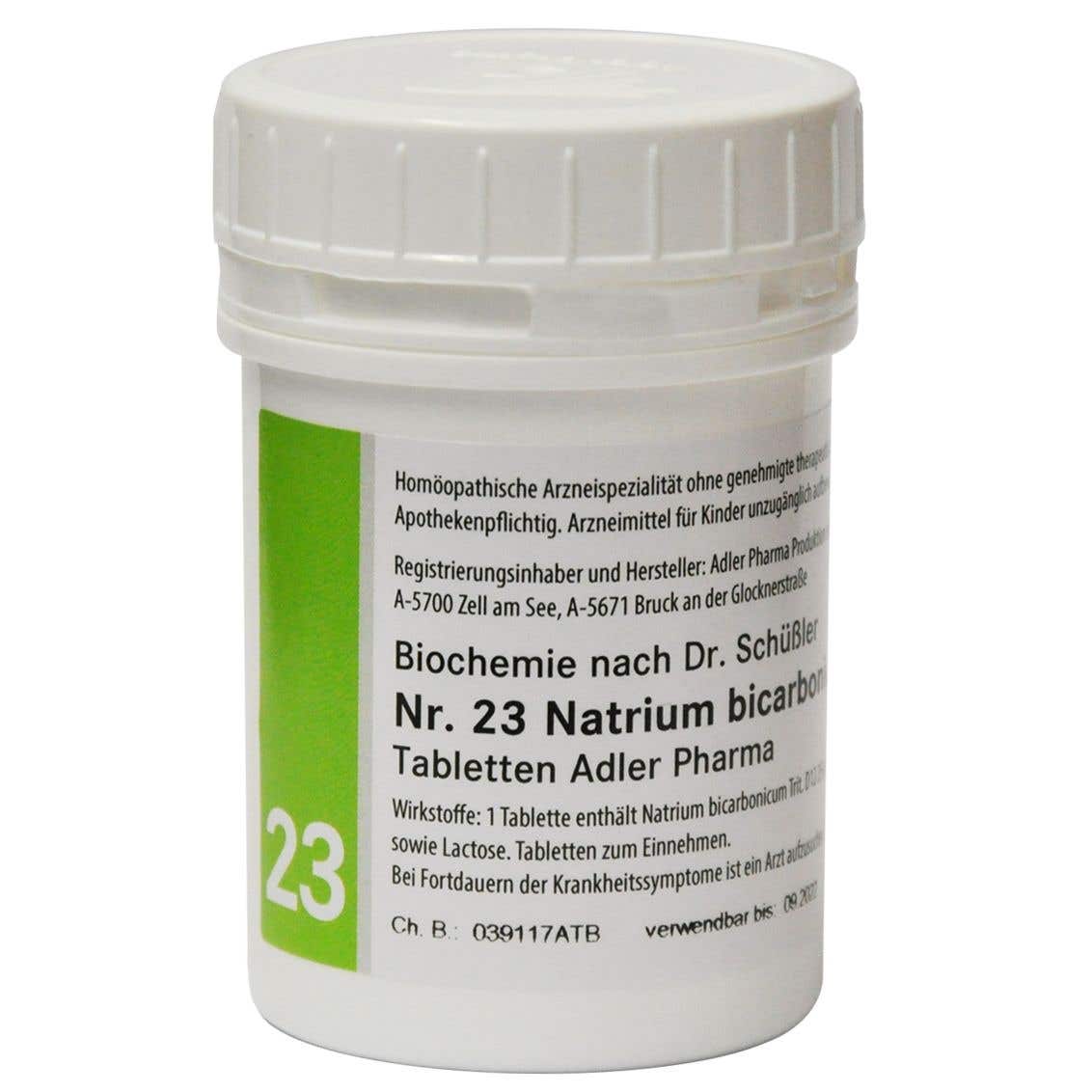 Adler Pharma Schüsslerove soli – Nr. 23 Natrium bicarbonicum D12 400 tabliet