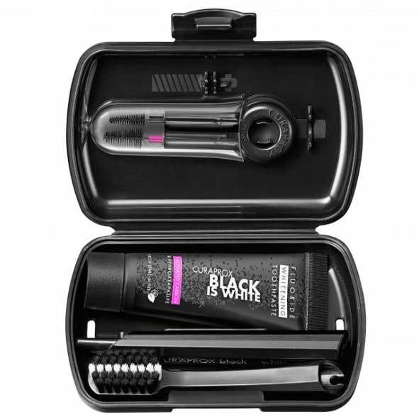 Curaprox Travel Set Black is White - Cestovní sada pro ústní hygienu