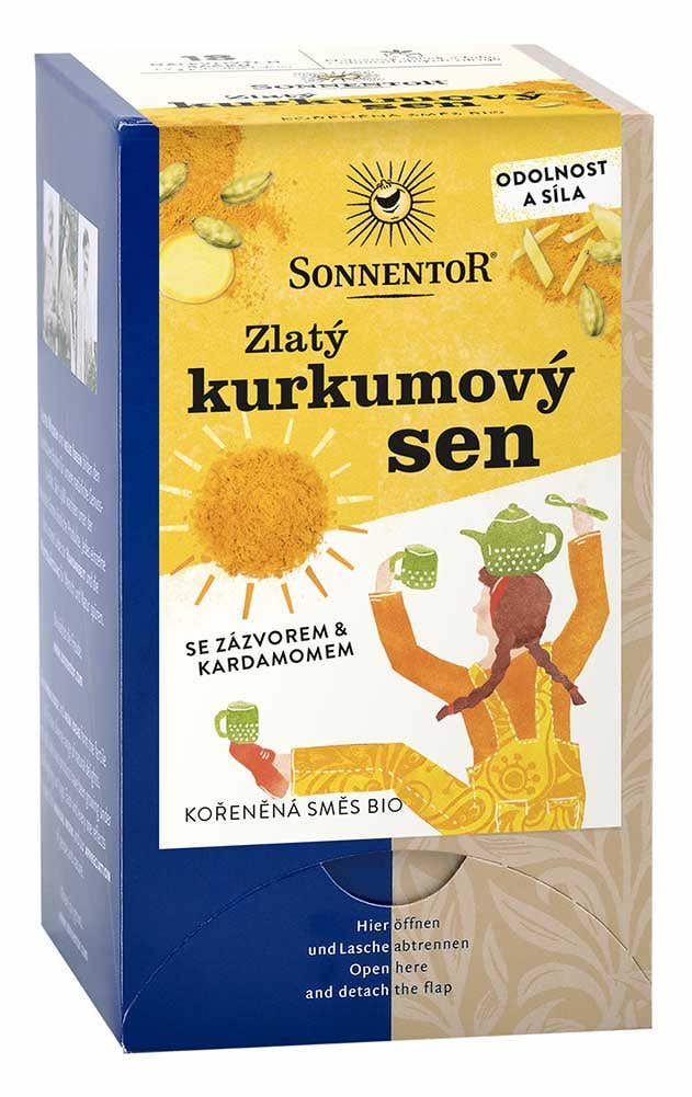 Sonnentor Zlatý kurkumový sen BIO čaj 18 sáčků