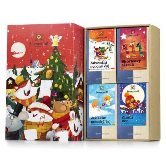 Sonnentor Darčeková kazeta čajová – Čarovné Vianoce