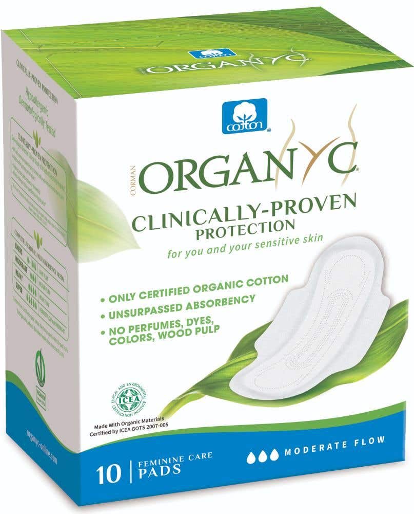 Organyc Dámské vložky s křidélky denní 10 ks