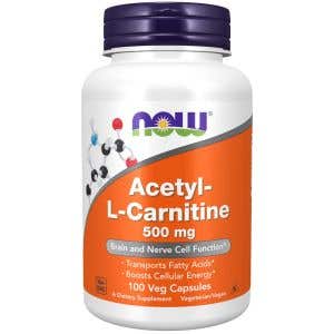 Now Foods Acetyl L-Karnitín 500 mg 100 rastlinných kapsúl