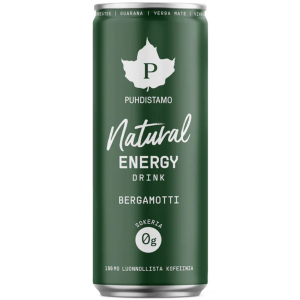 Puhdistamo Natural Energy Drink - Energetický nápoj - Bergamot 330 ml