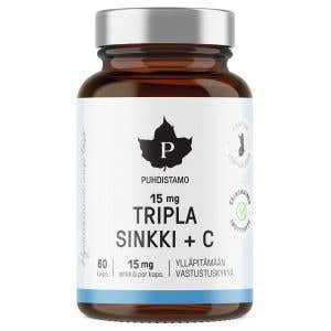 Puhdistamo Triple Zinc 15 mg + Vitamin C 60 kapslí