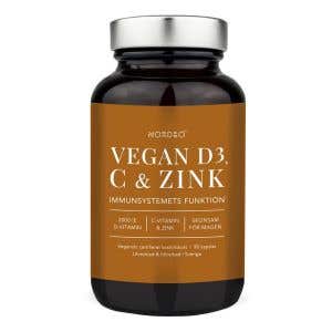 Nordbo Vegan D3, C a Zink &ndash; Vitam&iacute;n D3, C a Zinek 90 kapsl&iacute;