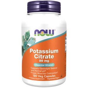 Now Foods Potassium Citrate - draslík ako citrát draselný 99 mg 180 rastlinných kapsúl