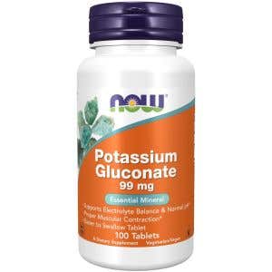 Now Foods Potassium Gluconate - draslík ako glukonát draselný 99 mg 100 tabliet