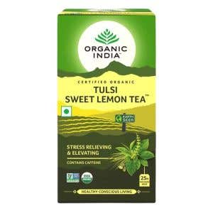 Organic India Tulsi sladký citrón so zeleným čajom BIO 25 vrecúšok