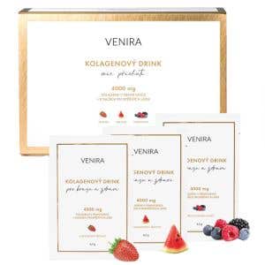 Venira Kolagénový drink pre vlasy, nechty a pleť - jahoda, melón, lesné plody 30 sáčkov