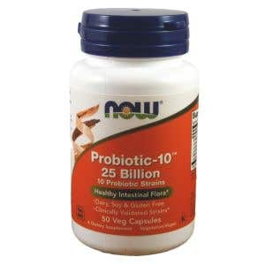 Now Foods Probiotic-10 probiotiká 25 miliárd živých zárodkov 10 kmeňov 50 rastlinných kapsúl