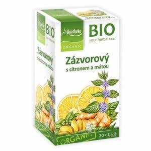Apotheke BIO Zázvorový čaj s citrónom a mätou 20 nálevových sáčkov