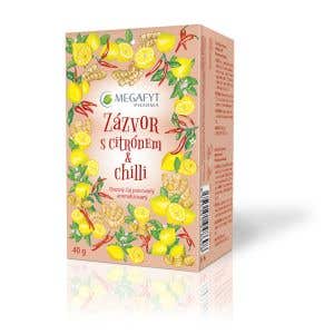 Megafyt Zázvor s citrónom a chilli 20 nálevových sáčkov