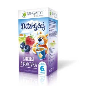 Megafyt Detský čaj jahoda a čučoriedka 20 nálevových sáčkov