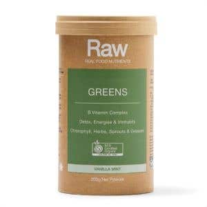 Amazonia Raw Real Food Nutrients Organic Greens – Vanilla Mint BIO 200 g