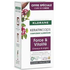 Klorane KERATINcaps Sila a vitalita 90 kapsúl