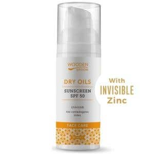 Wooden Spoon Opalovací krém na obličej s nízkým komedogenním indexem SPF 50 BIO 50 ml