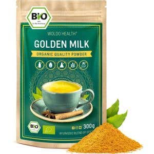 WoldoHealth Zlaté mléko - mix ajurvédského koření BIO 300 g