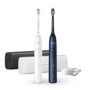 Philips Sonicare 5500 2 Sonické kartáčky nové generace HX7119/01 – bílý a námořnický modrý