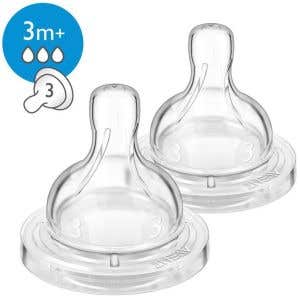 Avent Cumlík Anti-colic/Classic+ 3 stredný prietok od 3 mesiacov+ 2 ks