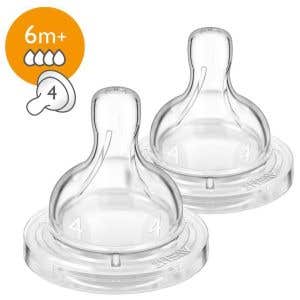 Avent Cumlík Anti-colic/Classic+ 4 rýchly prietok od 6 mesiacov+ 2 ks