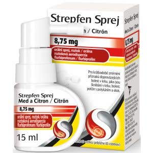 Strepfen Sprej Med a Citron 8,75 mg orální sprej roztok 15 ml