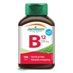 Jamieson Vitamín B12 metylkobalamín 250 μg 100 tabliet