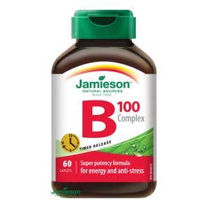 Jamieson B-komplex 100 mg s postupným uvoľňovaním 60 tabliet