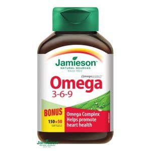 Jamieson Omega 3-6-9 1200mg 200 kapslí