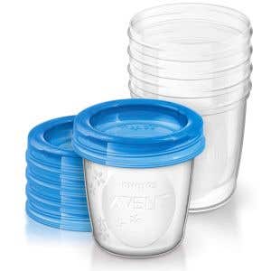 Avent Úložné poháriky s viečkom 180ml 5ks