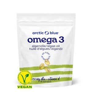 Arctic Blue Vegan Omega 3 Algae s vitamínem D 400 IU 90 kapslí