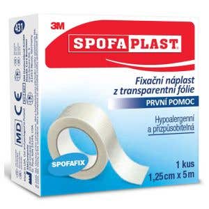 3M Spofaplast 431 Fixační cívková náplast z transparentní fólie 1,25 cm x 5 m 1ks