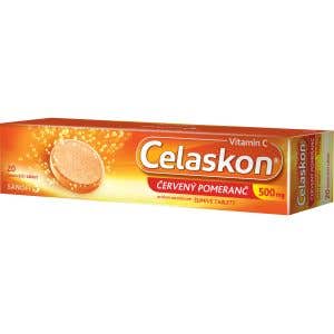Celaskon 500mg červený pomaranč 20 šumivých tabliet
