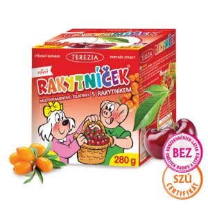 Terezia Rakytníček multivitamín želatínky s rakytníkom višňa 70 ks