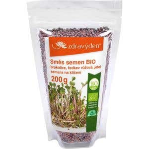 Zdravý den Zmes semien na klíčenie BIO - brokolica, reďkev červená, ďatelina 200g