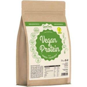 GreenFood Nutrition Vegan protein &ndash; čokol&aacute;da a l&iacute;skov&yacute; ořech 750 g