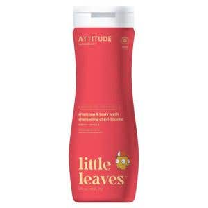 Attitude Little leaves Dětsk&eacute; tělov&eacute; m&yacute;dlo a &scaron;ampon 2v1 s vůn&iacute; manga 473 ml