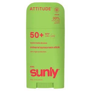 Attitude Sunly Dětsk&yacute; miner&aacute;ln&iacute; opalovac&iacute; kr&eacute;m s vůn&iacute; melounu a kokosu SPF 50 60 g