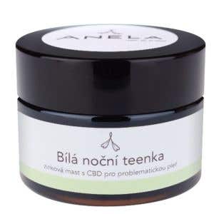 Anela Bílá noční teenka – CBD zinkový krém na akné či ekzém 30 ml