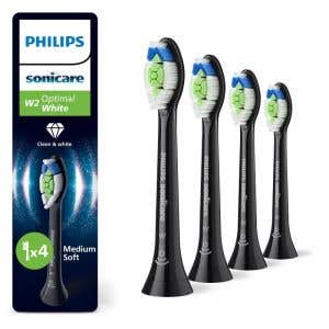Philips Sonicare Optimal White náhradní hlavice standardní velikost černé 4 ks HX6064/88