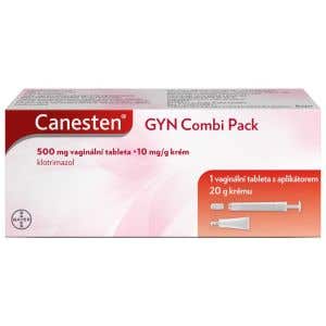Canesten Gyn Combi Pack 500+10mg/g Vaginální tableta 1 ks + krém 20 g