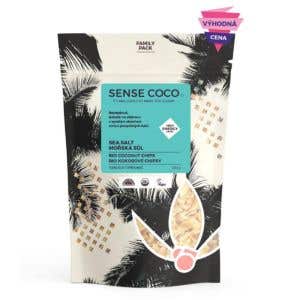 Sense Coco XXL Kokosové chipsy – s mořskou solí BIO 250 g