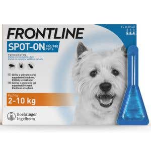 Frontline Spot-on pre psov S 2-10 kg 3 ks