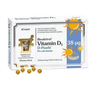 Pharma Nord Bioaktivní Vitamín D3 D-Pearls 38 mcg 80 kapslí